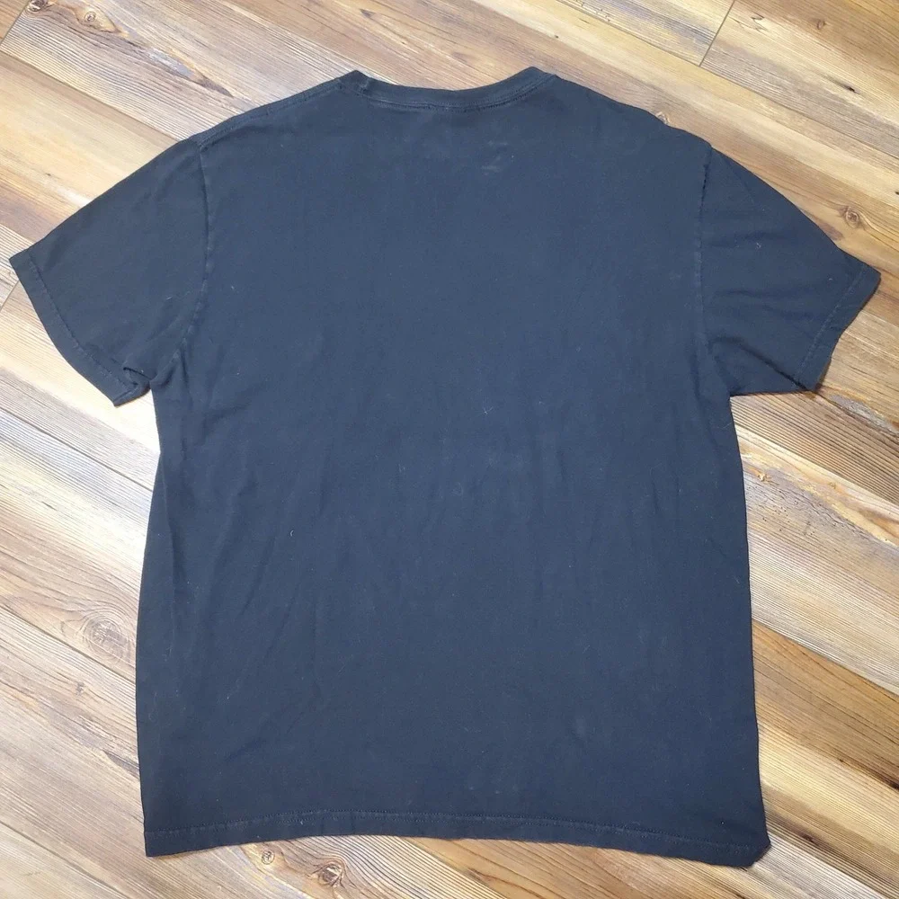 Vtg Quiksilver Mens Graphic T-Shirt Black Logo Surf Skate Y2K Size Large